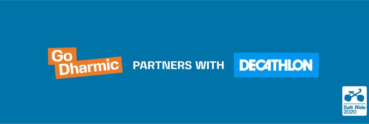 Go Dharmic collaborated with Decathlon for the Virtual Salt Ride 2020 to help raise funds Banner