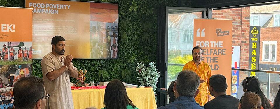 Hanuman Dass giving a speech at the GD Get-Together Wembley